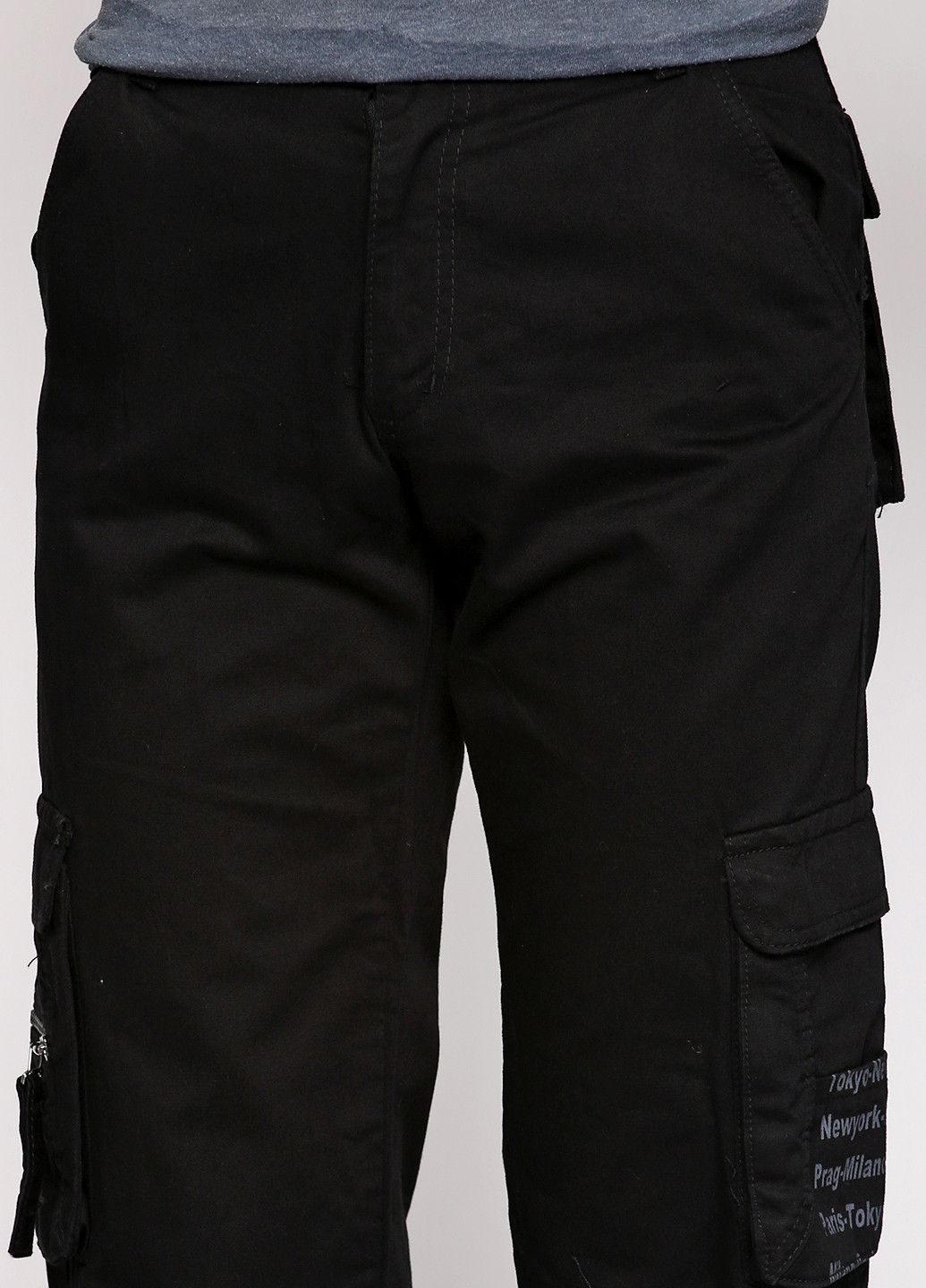 Черные кэжуал демисезонные прямые брюки Vip Bonis