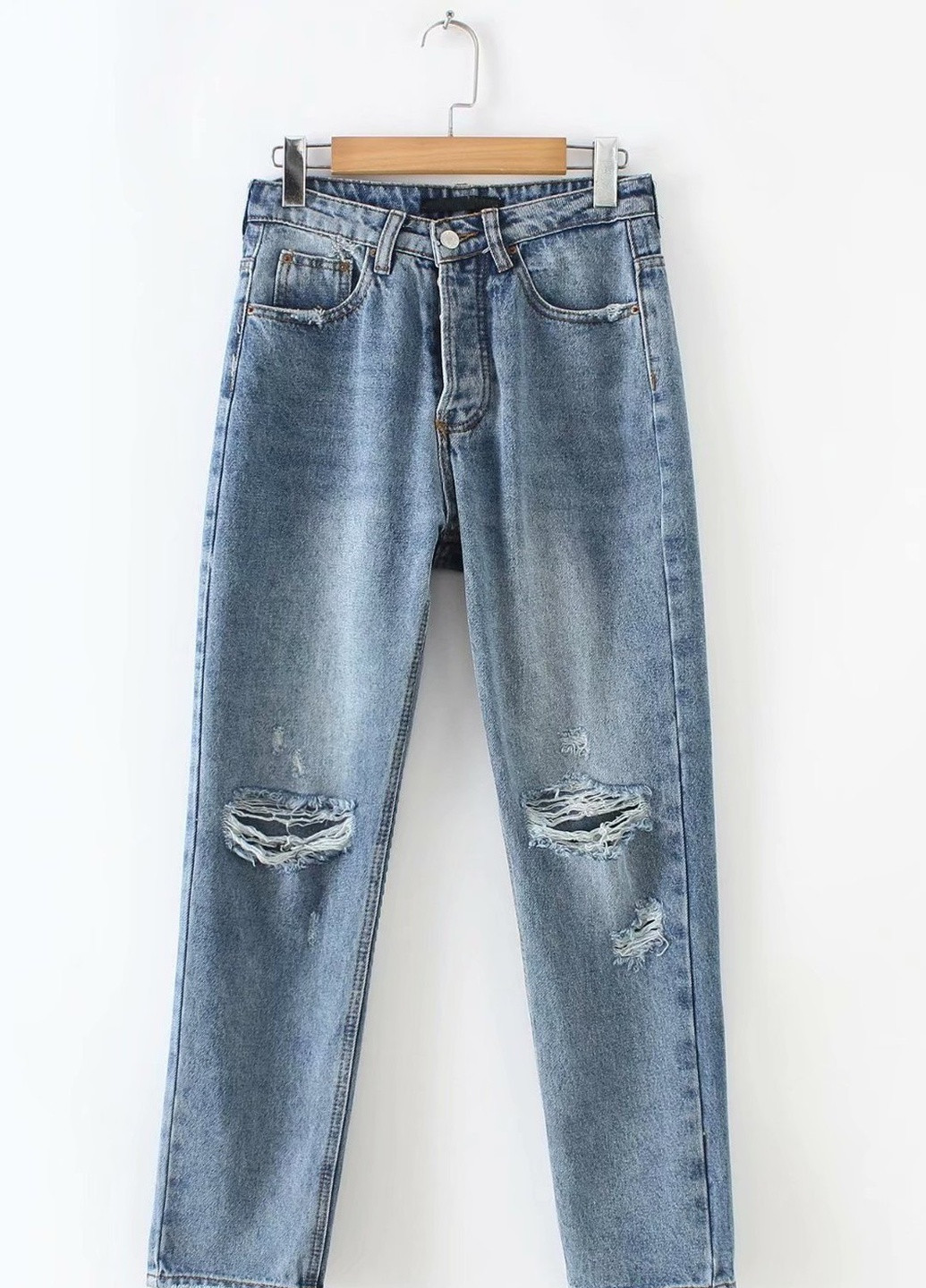Джинси жіночі boyfriend jeans з прорізами і потертостями Freedom 55813 Berni Fashion - (231548257)