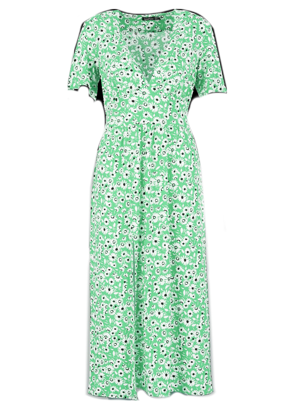 Светло-зеленое кэжуал платье Boohoo с цветочным принтом