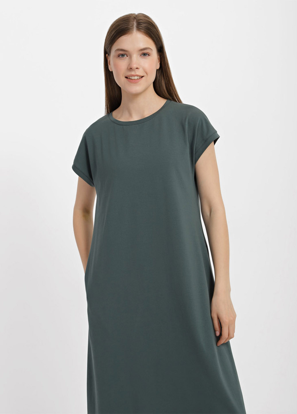 Морської хвилі кежуал сукня сукня-футболка Promin однотонна