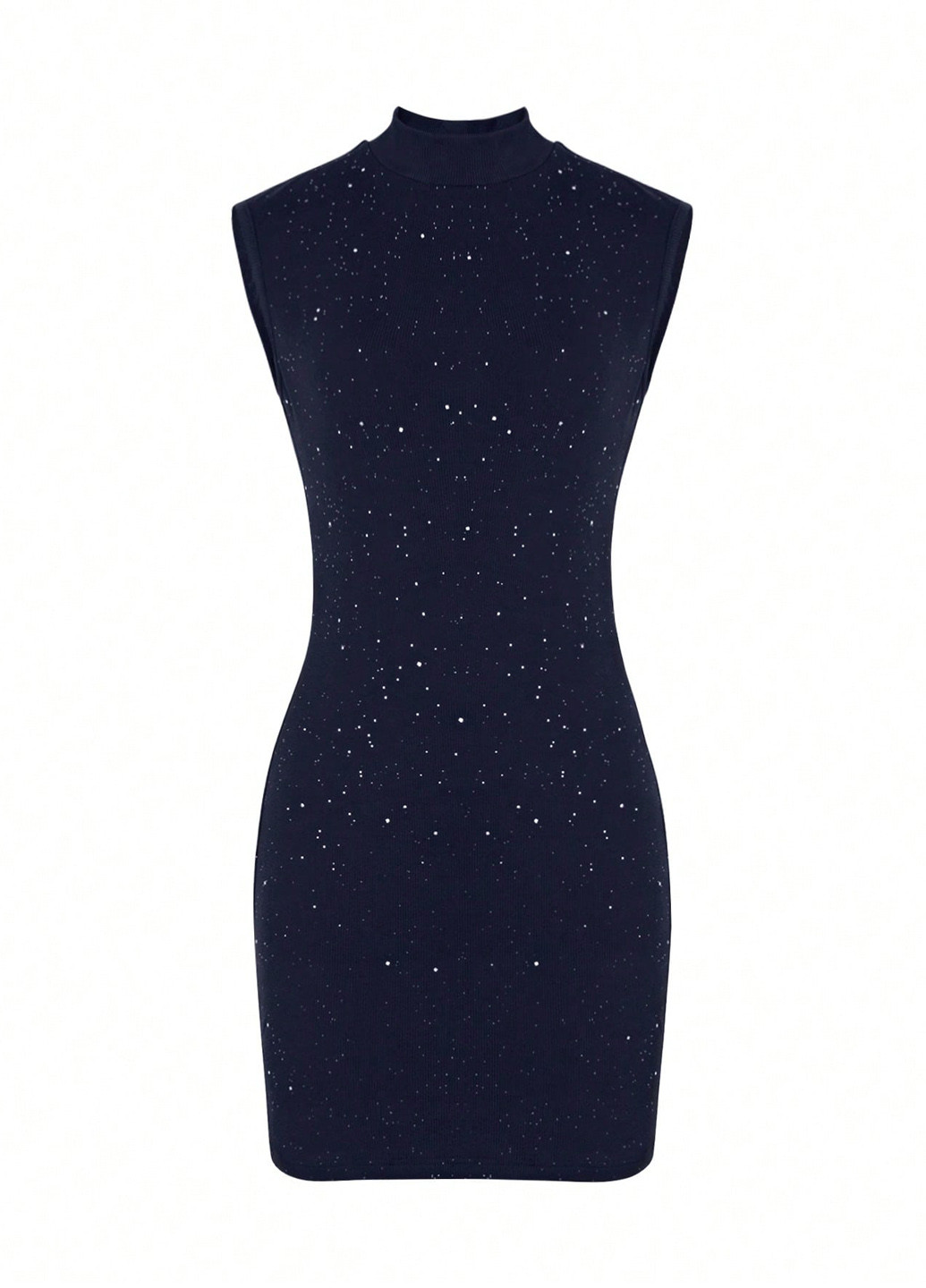 Темно-синя коктейльна сукня футляр SHEIN однотонна