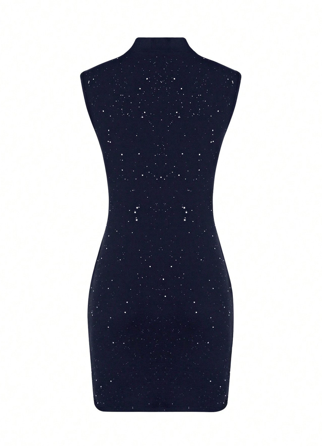 Темно-синя коктейльна сукня футляр SHEIN однотонна