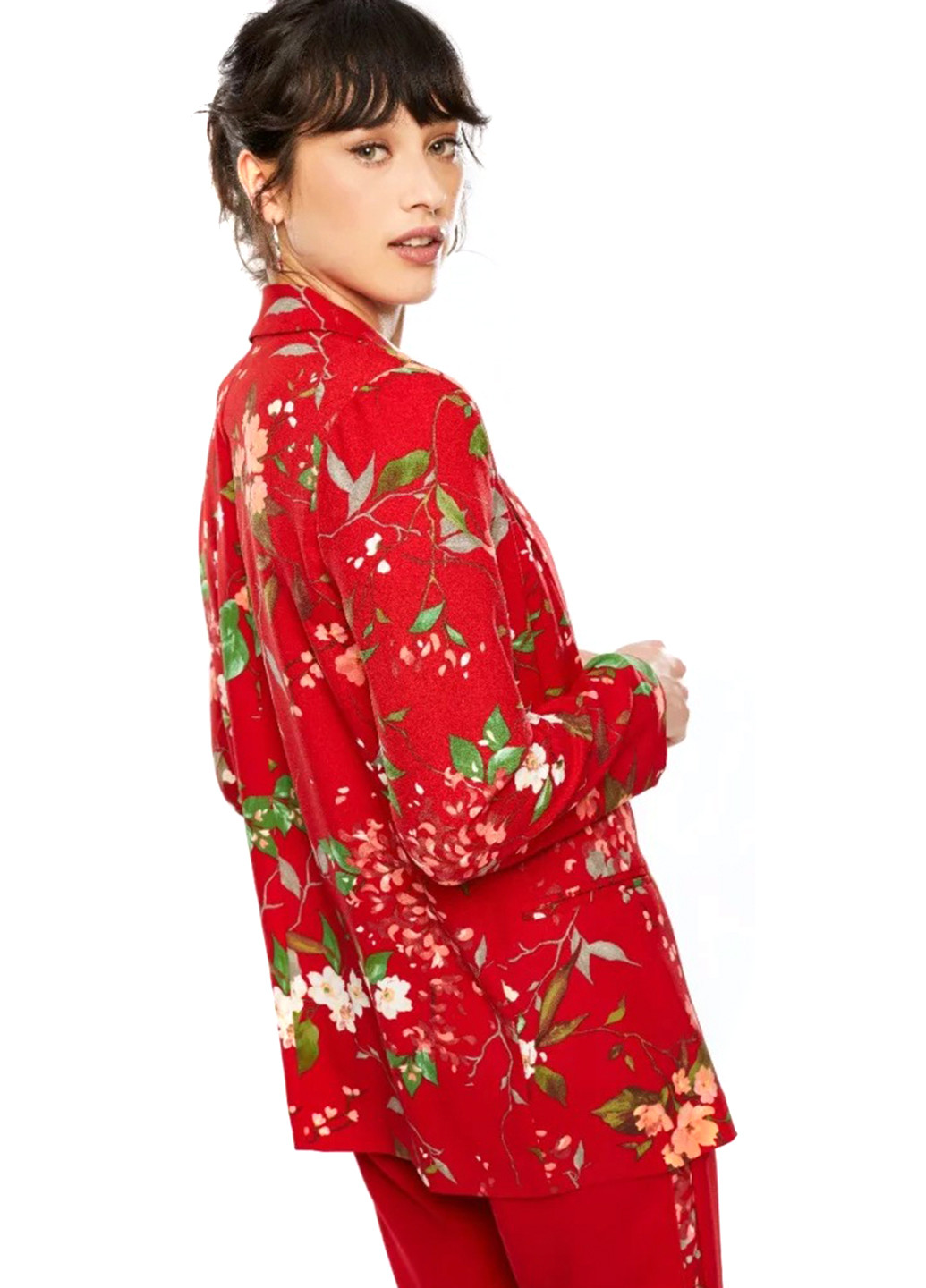 Красный женский жакет Tally Weijl с цветочным узором - демисезонный