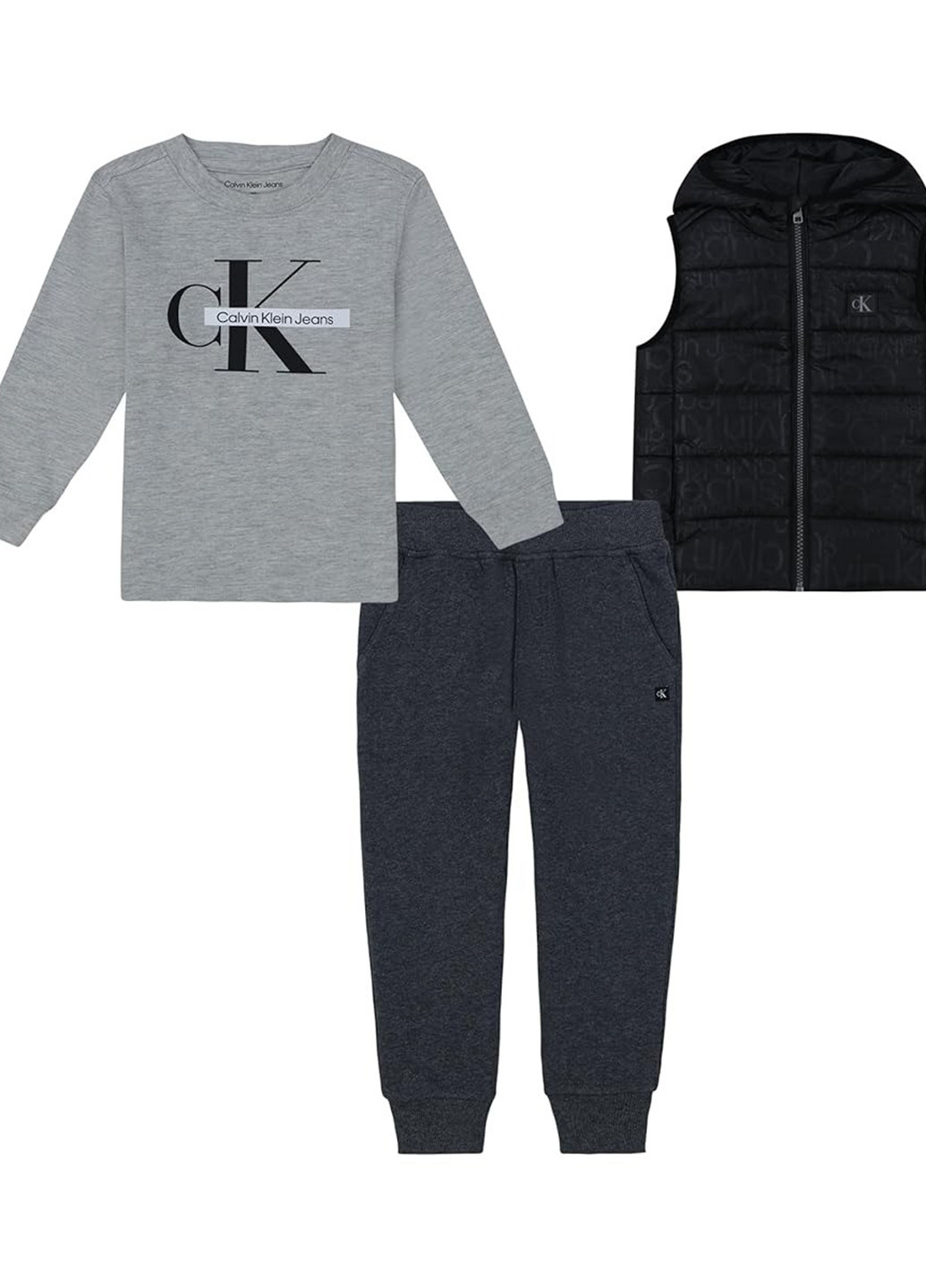 Комбинированный демисезонный комплект (жилет, лонгслив, штаны) Calvin Klein
