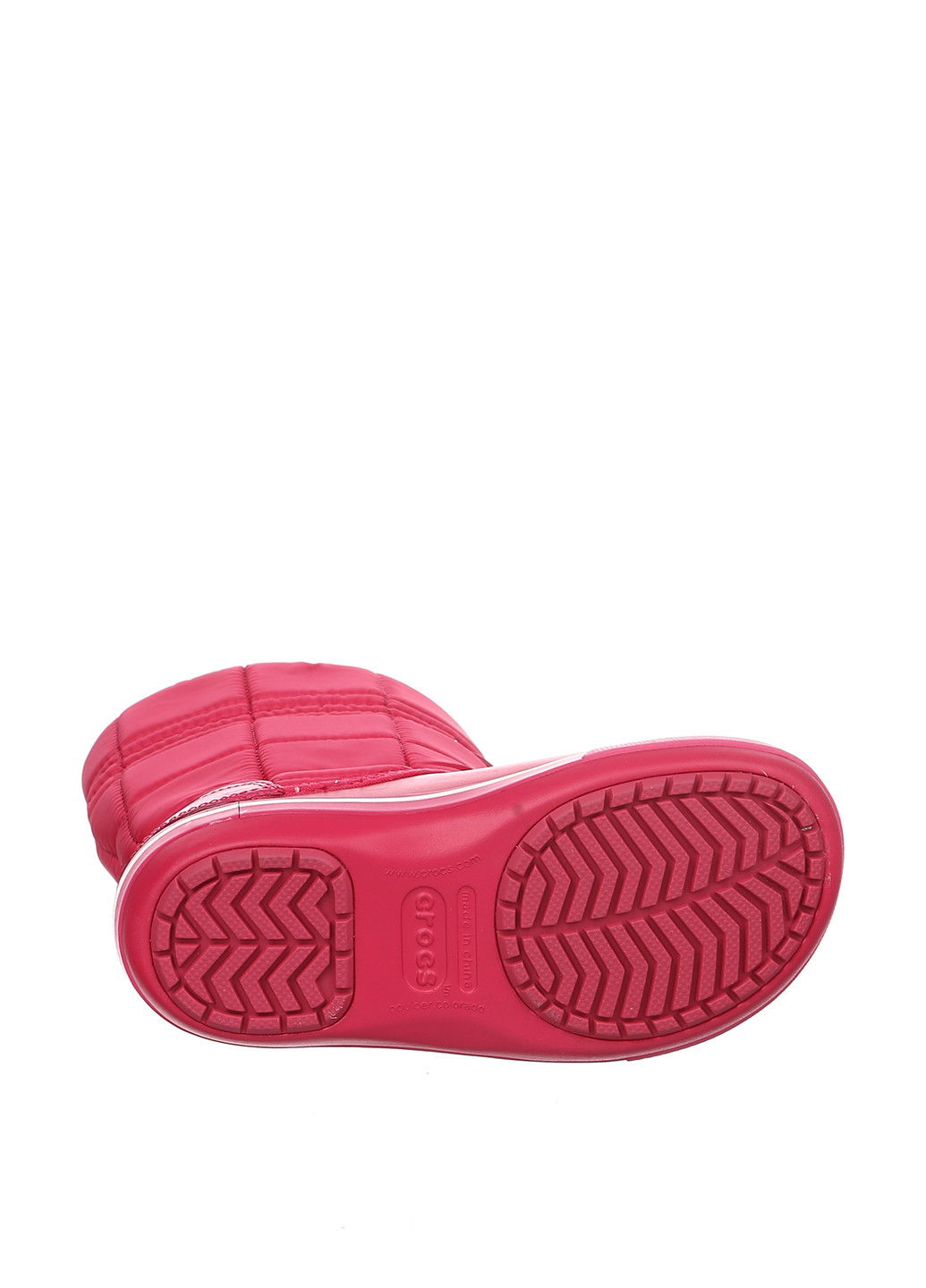 Розовые дутики Crocs со шнурками