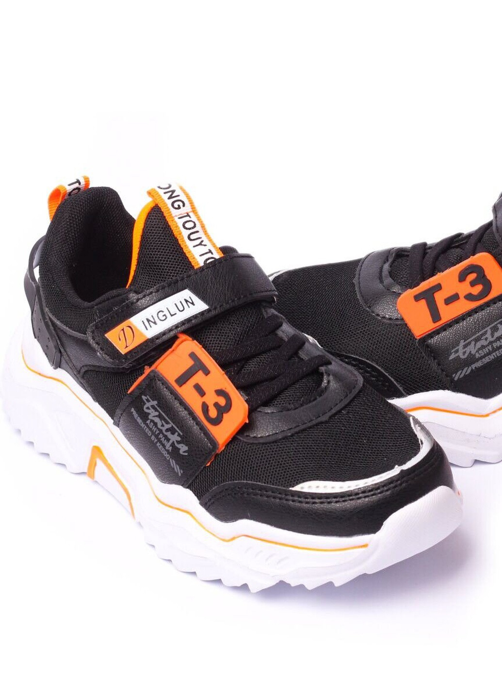 Оранжевые демисезонные кроссовки детские, для мальчика, 35 размер черно-оранжевый 2000903173410 Erra