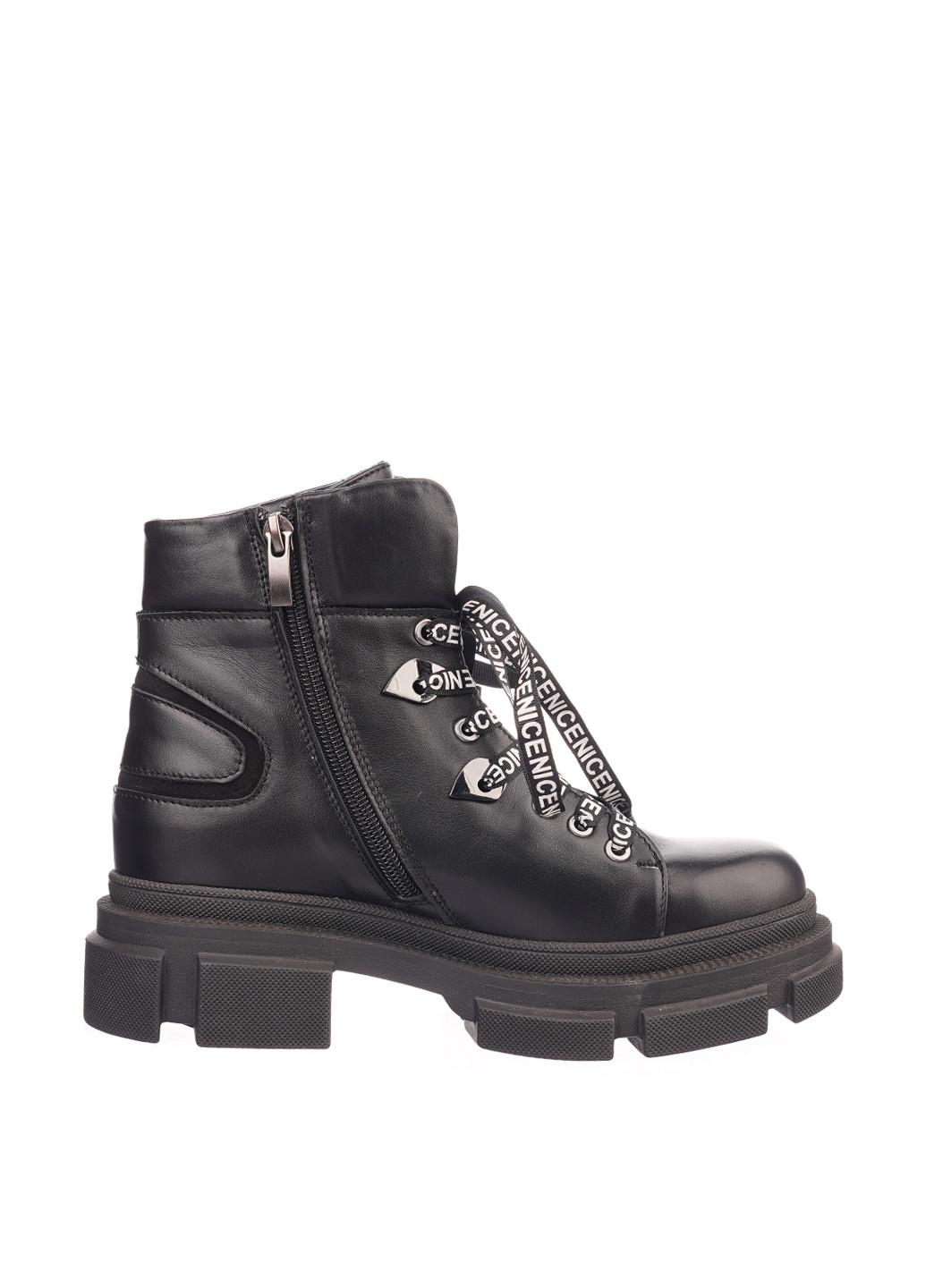 Осенние ботинки No Brand со шнуровкой, на тракторной подошве