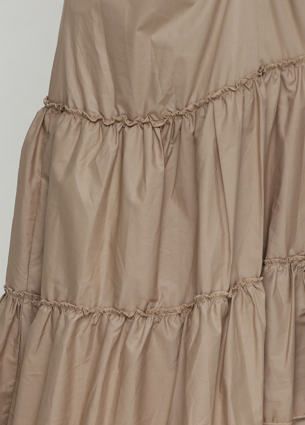 Бежевая кэжуал однотонная юбка Timiami а-силуэта (трапеция)
