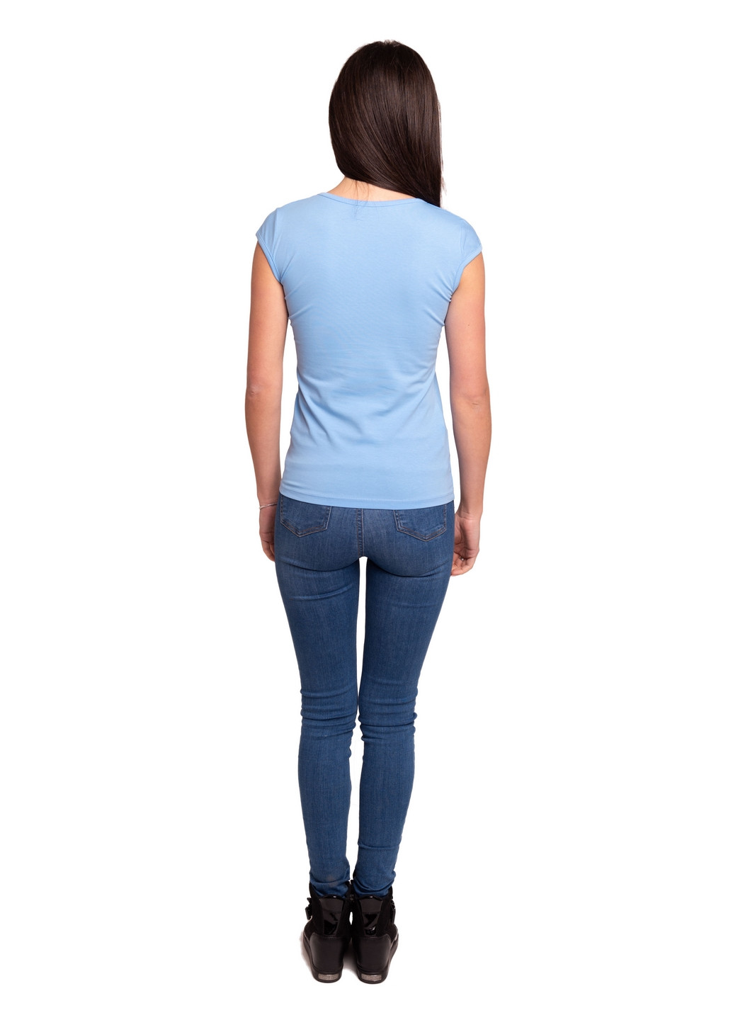 Голубая всесезон футболка женская Наталюкс 41-2323