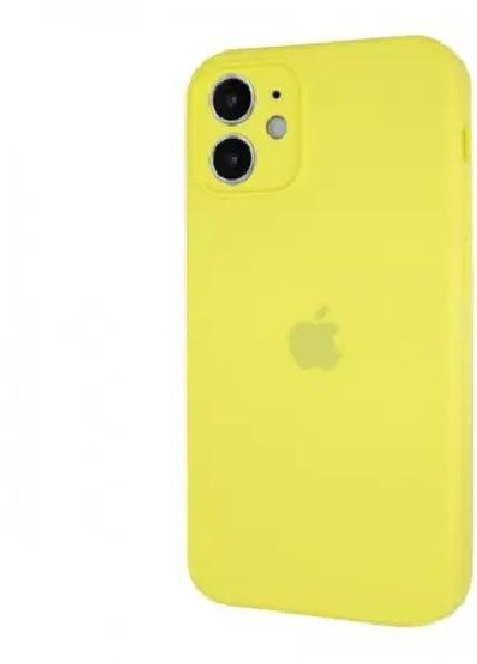 Силіконовий Чохол Накладка з Квадратними Бортиками Silicone Case для iPhone 11 Lemon No Brand (254255713)