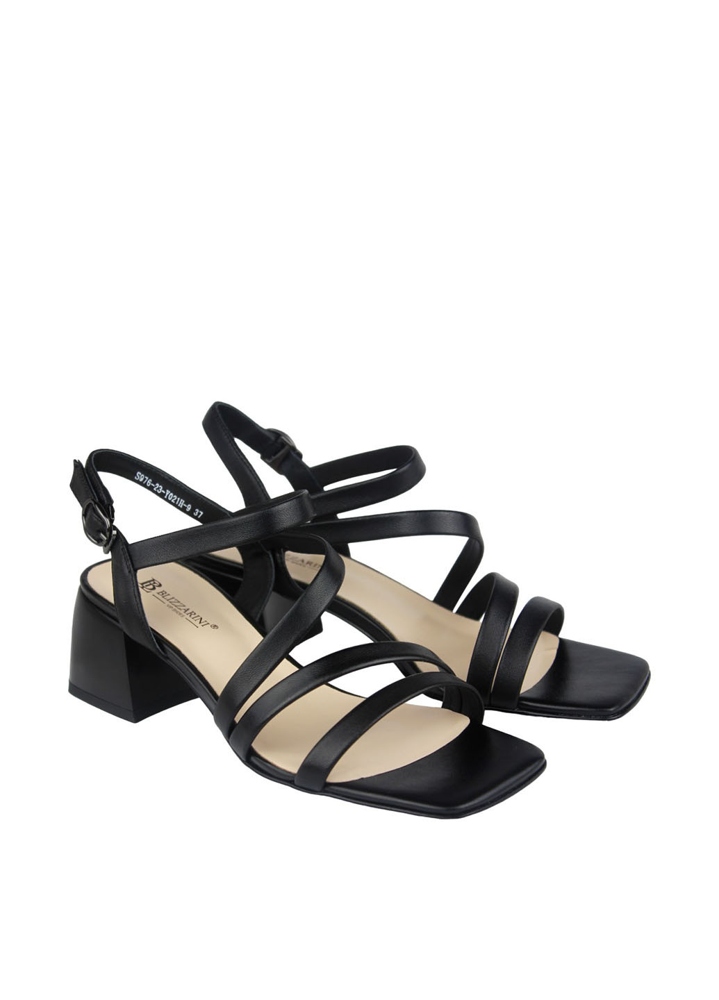 Черные босоножки Blizzarini с ремешком