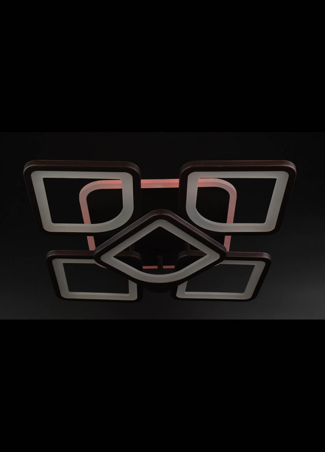 Люстра потолочная LED с пультом A2281/4+1S-RGB-cf Коричневый 11х40х40 см. Handmade (234539681)