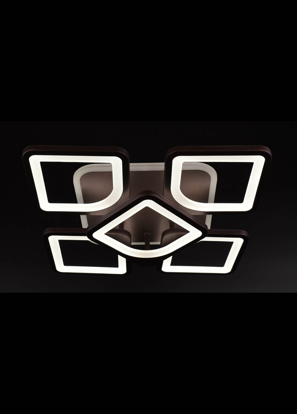 Люстра потолочная LED с пультом A2281/4+1S-RGB-cf Коричневый 11х40х40 см. Handmade (234539681)