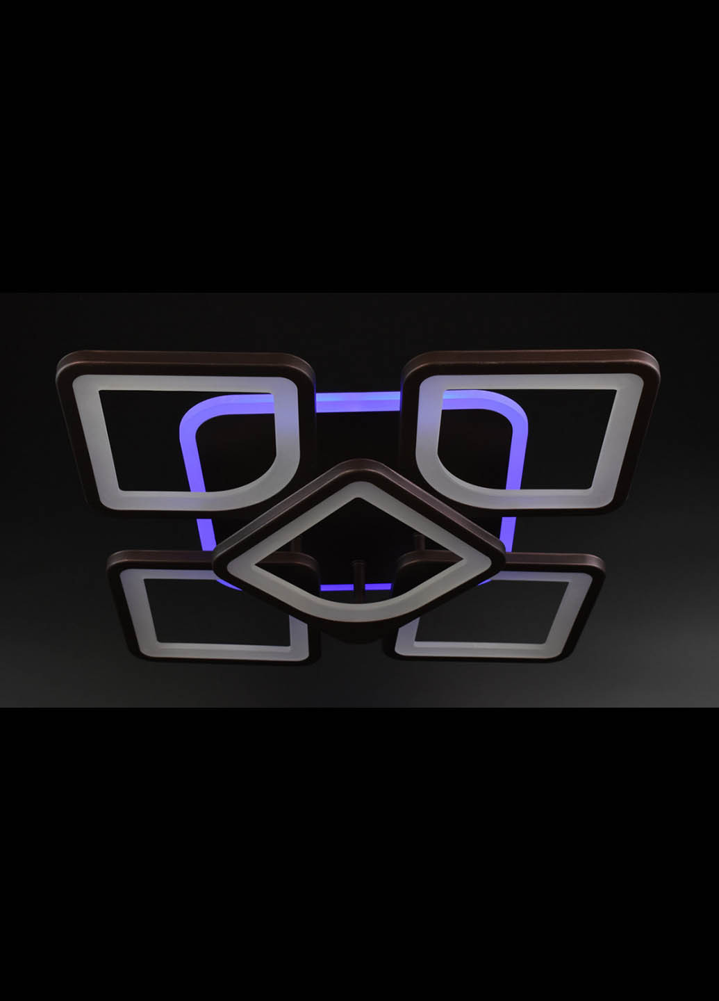 Люстра потолочная LED с пультом A2281/4+1S-RGB-cf Коричневый 11х40х40 см. Handmade (234539681)