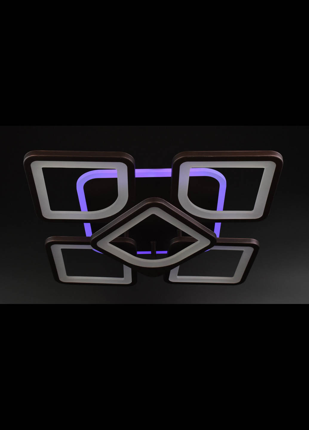 Люстра потолочная LED с пультом A2281/4+1S-RGB-cf Коричневый 11х40х40 см. Handmade (234539681)