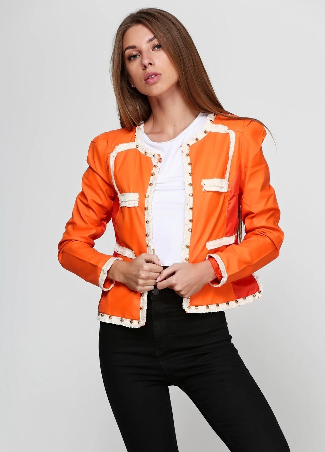 Оранжевая демисезонная куртка Miss