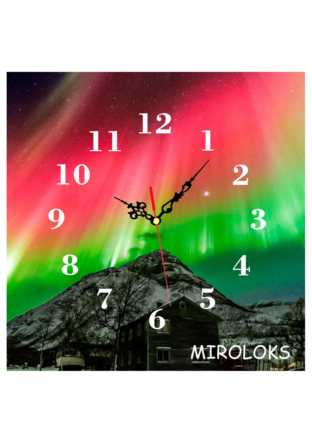 Настенные часы Северное сияние 35х35 см M00008 MIROLOKS (212088670)
