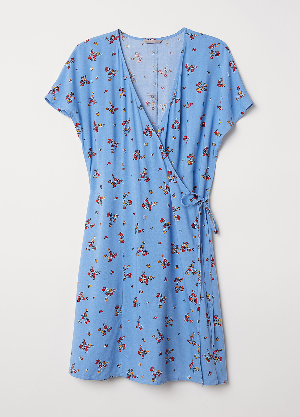 Синее кэжуал платье H&M с цветочным принтом