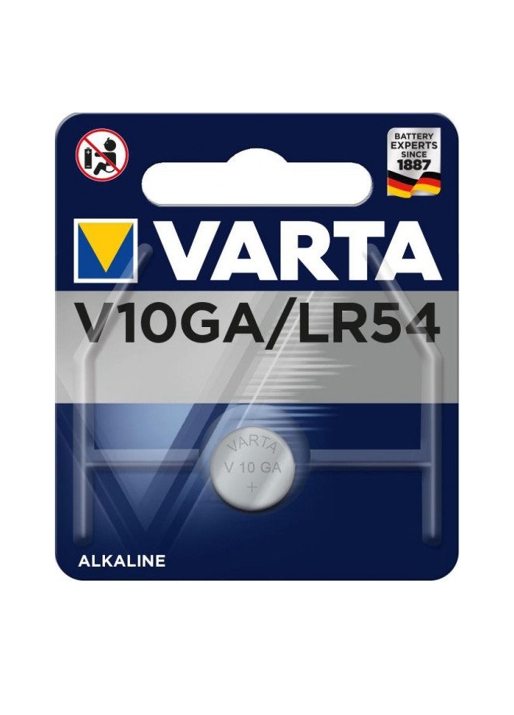 Батарейка Varta V 10 GA BLI 1 ALKALINE (04274101401) сріблясті