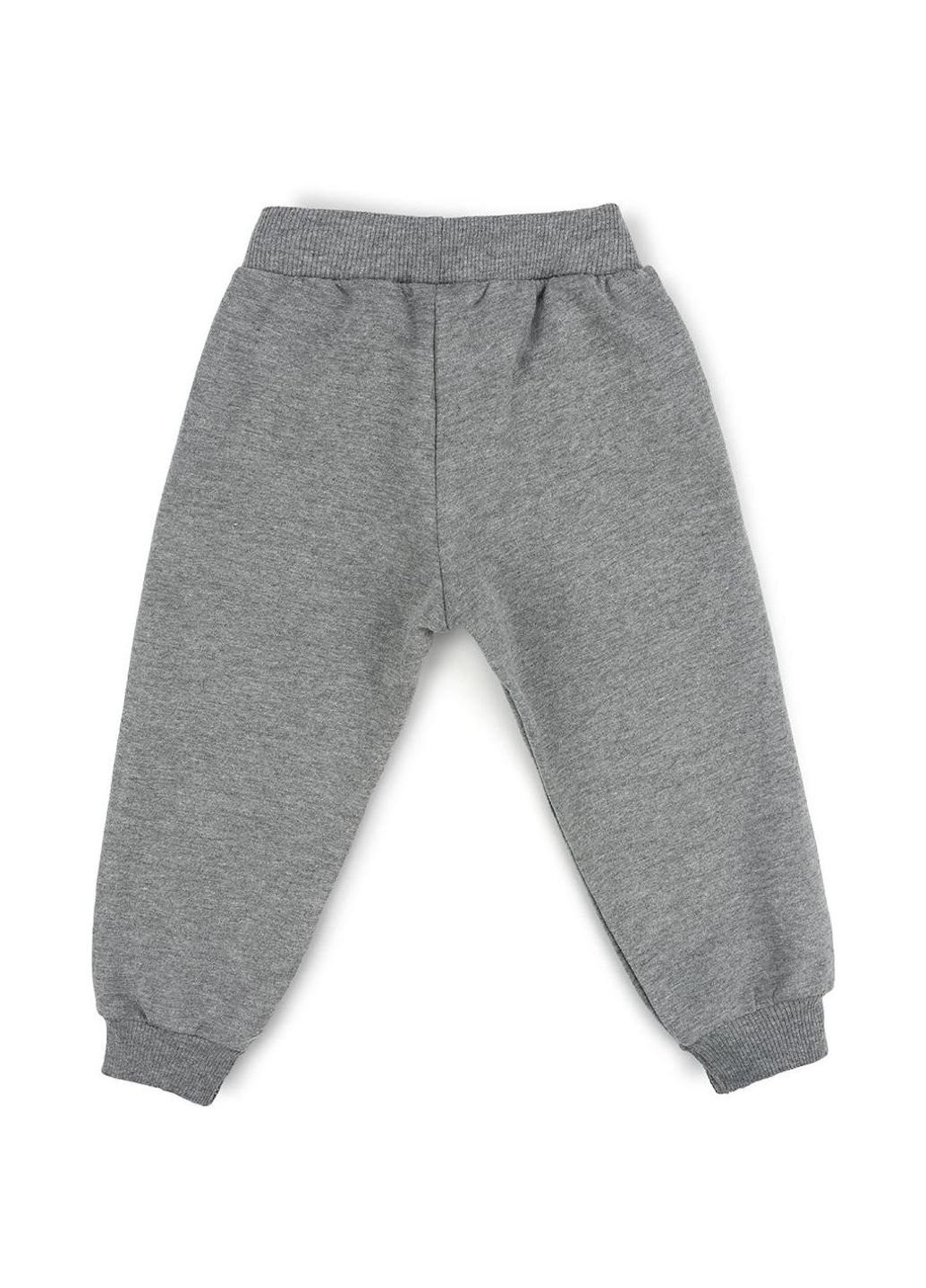 Серый демисезонный костюм десткий с олененком (11449-80g-pink) Breeze