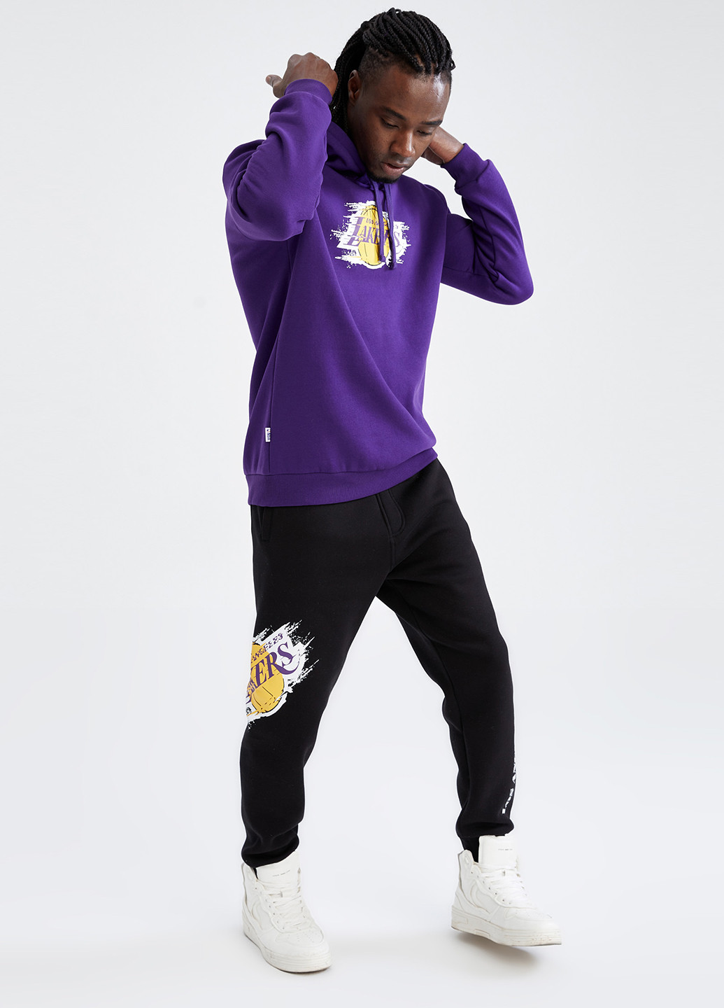 Джогери Los Angeles Lakers DeFacto Джогеры джогери малюнки чорні кежуали бавовна, трикотаж