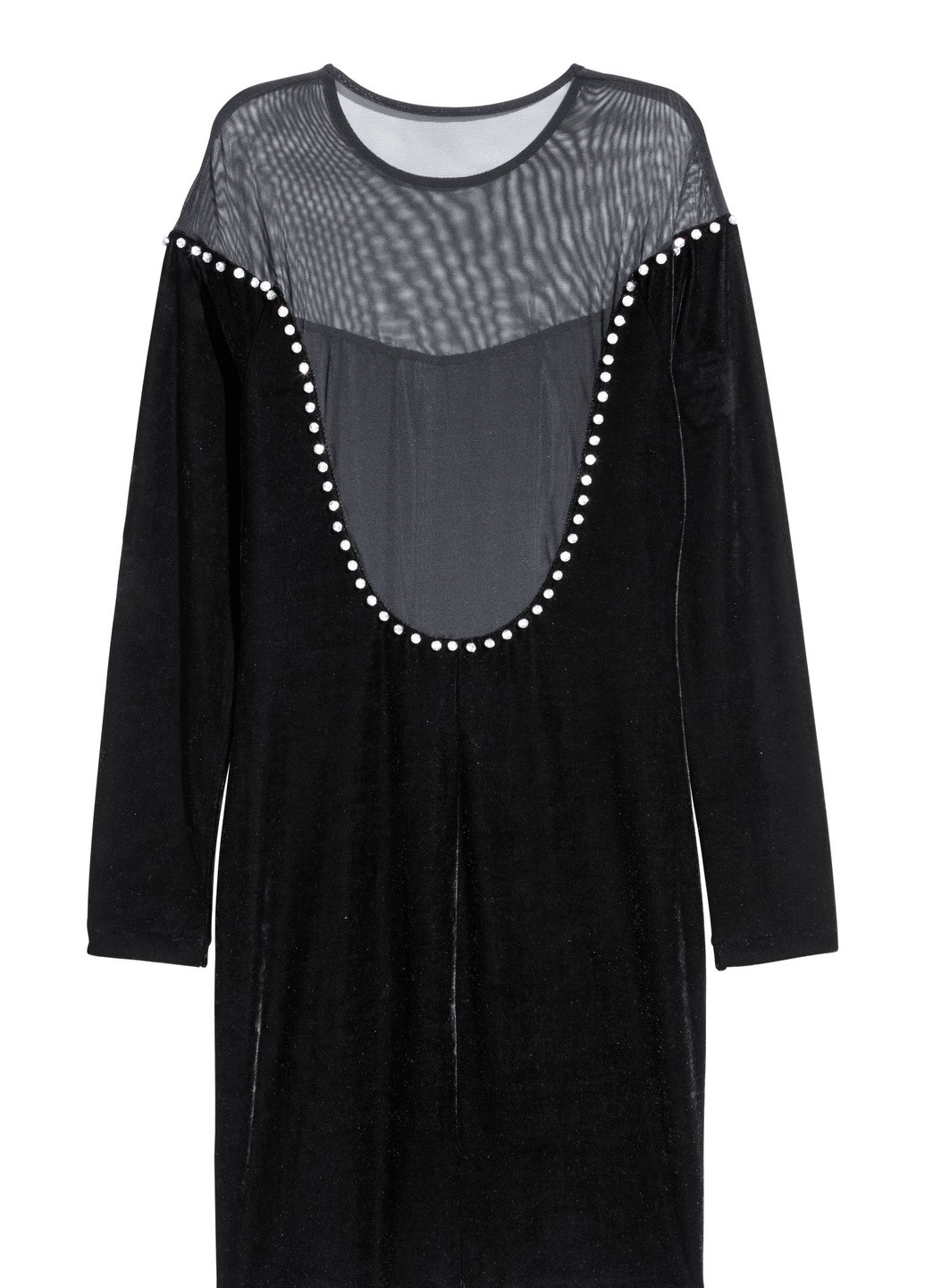 Черное кэжуал платье H&M однотонное