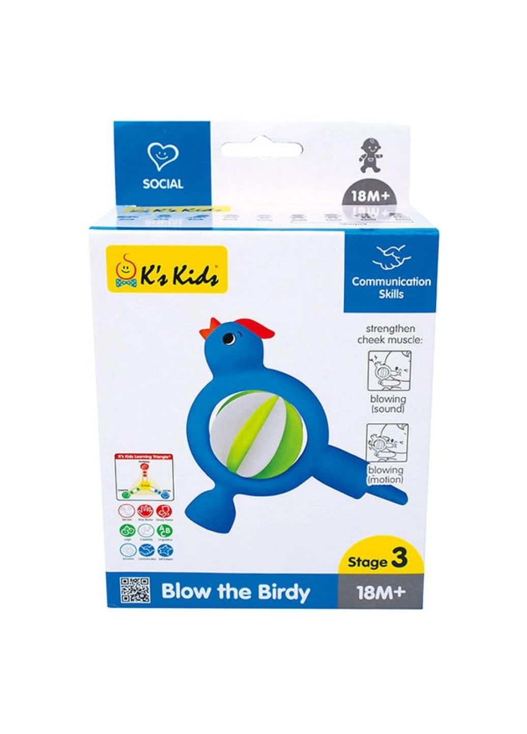 Погремушка Свисток Птичка (KA10765-GB) K’S Kids (252242064)