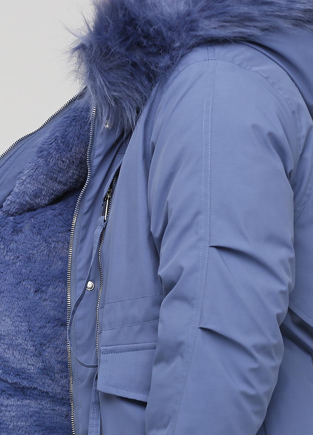 Темно-блакитна зимня куртка Mengerzi