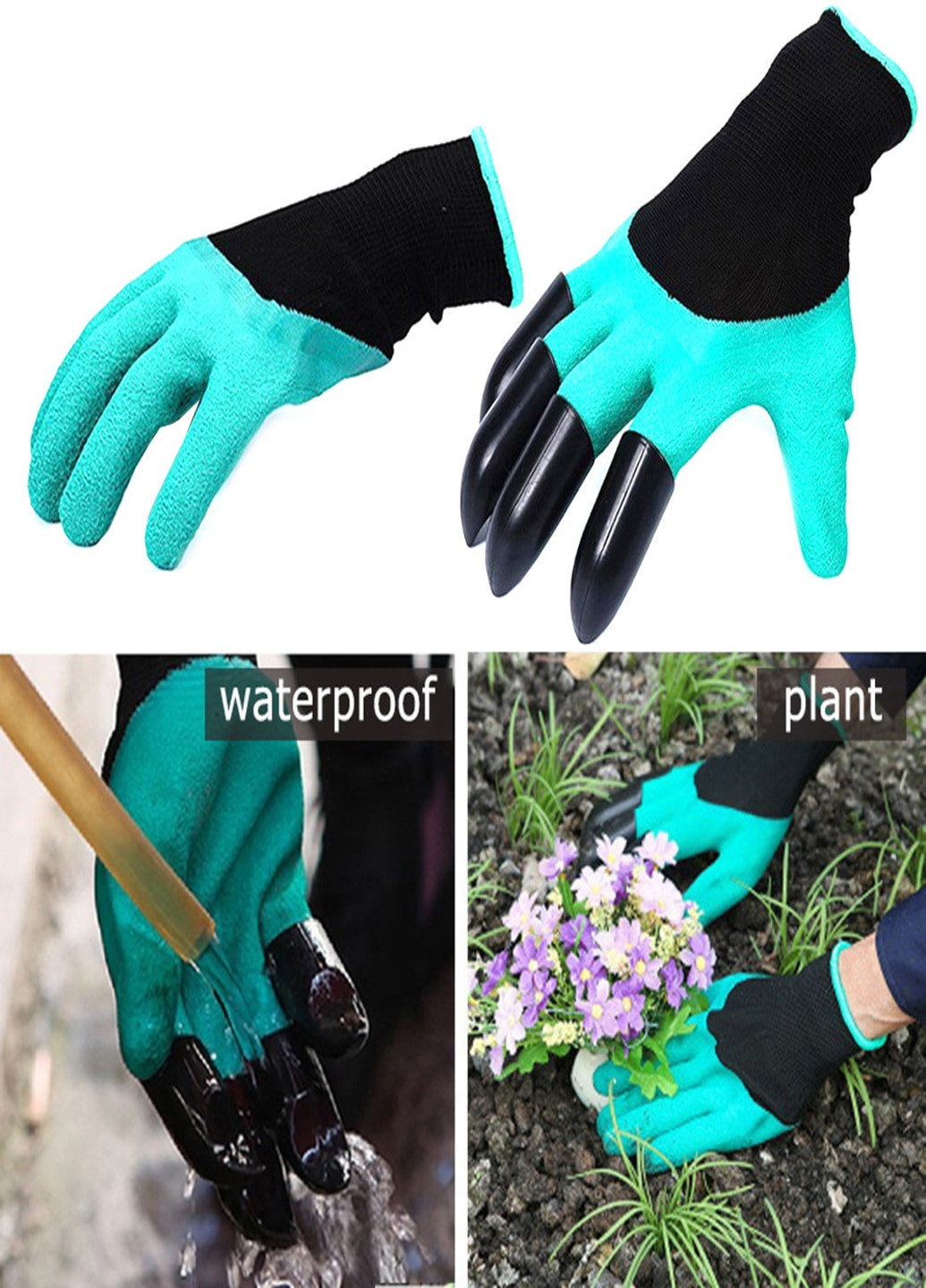 Рукавички садові з кігтями Garden Gloves для саду та городу (342567) Francesco Marconi (213875623)