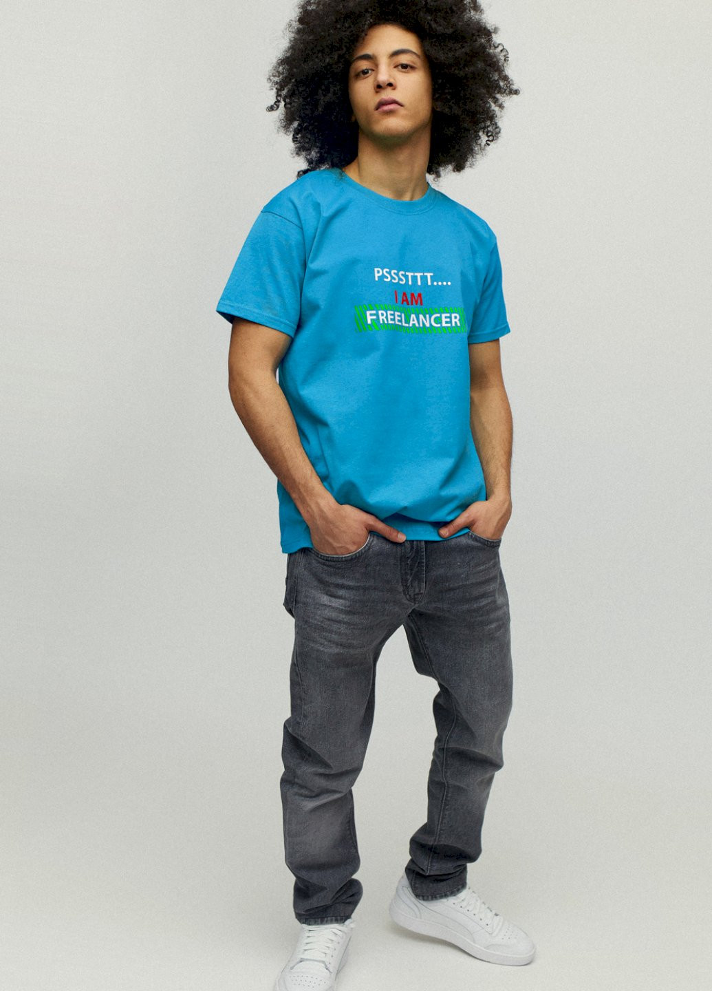 Світло-синя футболка чоловіча YAPPI