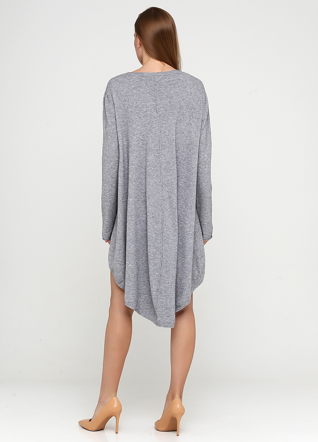 Серое кэжуал платье оверсайз Louise Orop однотонное