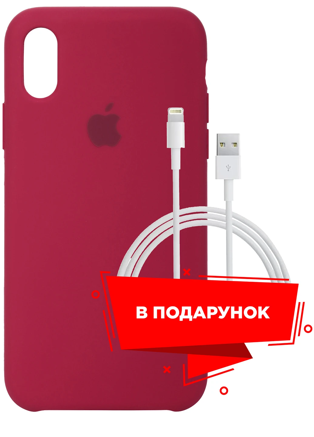 Чохол для Apple iPhone XS Max Rose Red + кабель Lightning (ARS53255) ARS (225525077)