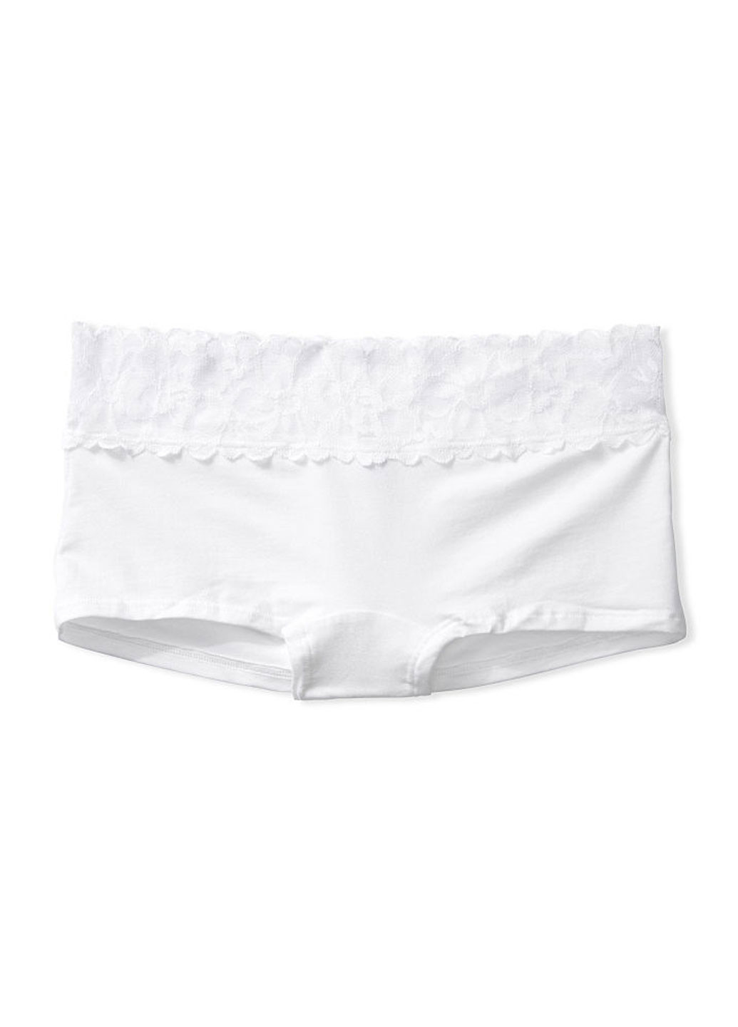 Трусы Victoria's Secret трусики-шорты однотонные белые повседневные хлопок