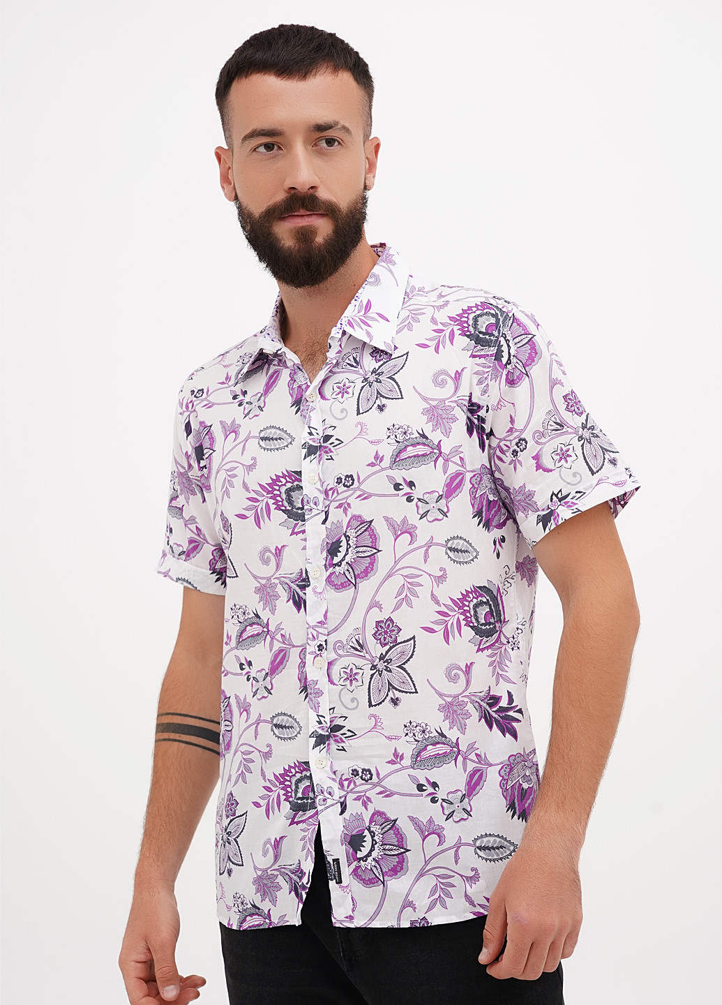 Цветная кэжуал рубашка с цветами WELLBRED