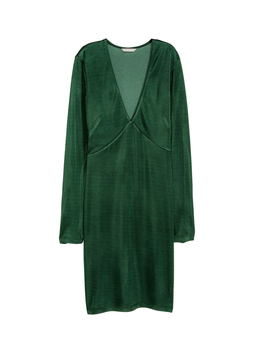 Темно-зелена кежуал сукня, сукня H&M однотонна