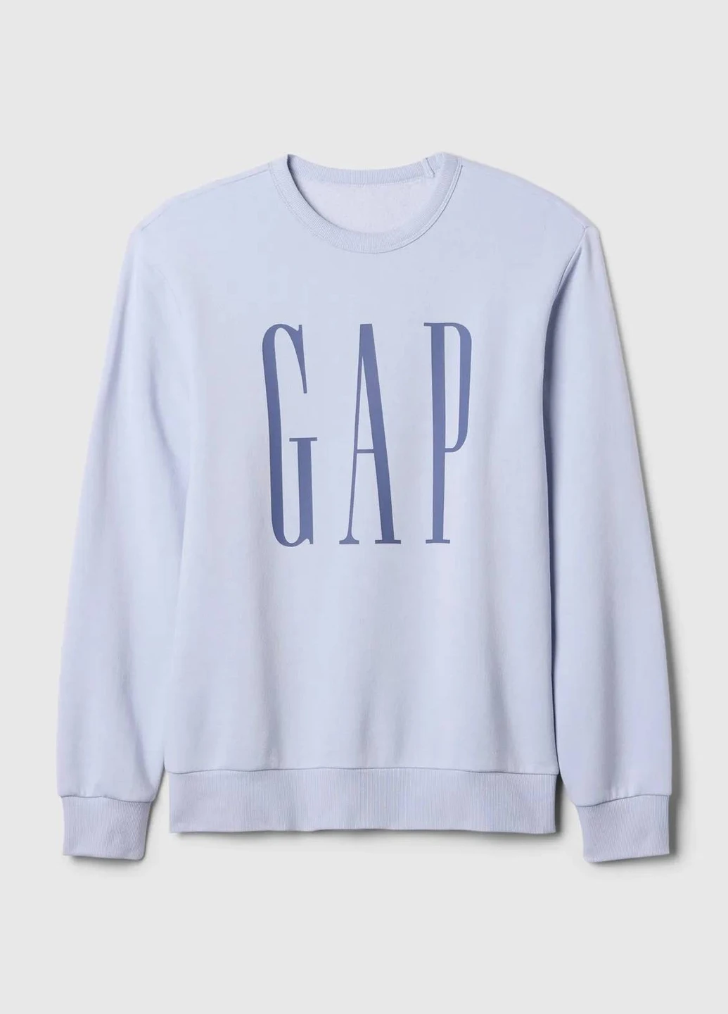 Голубой свитшот Gap надпись без декора (336933319)