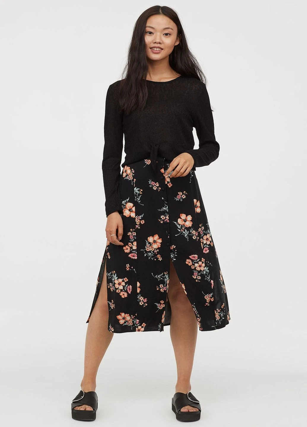 Черная юбка H&M