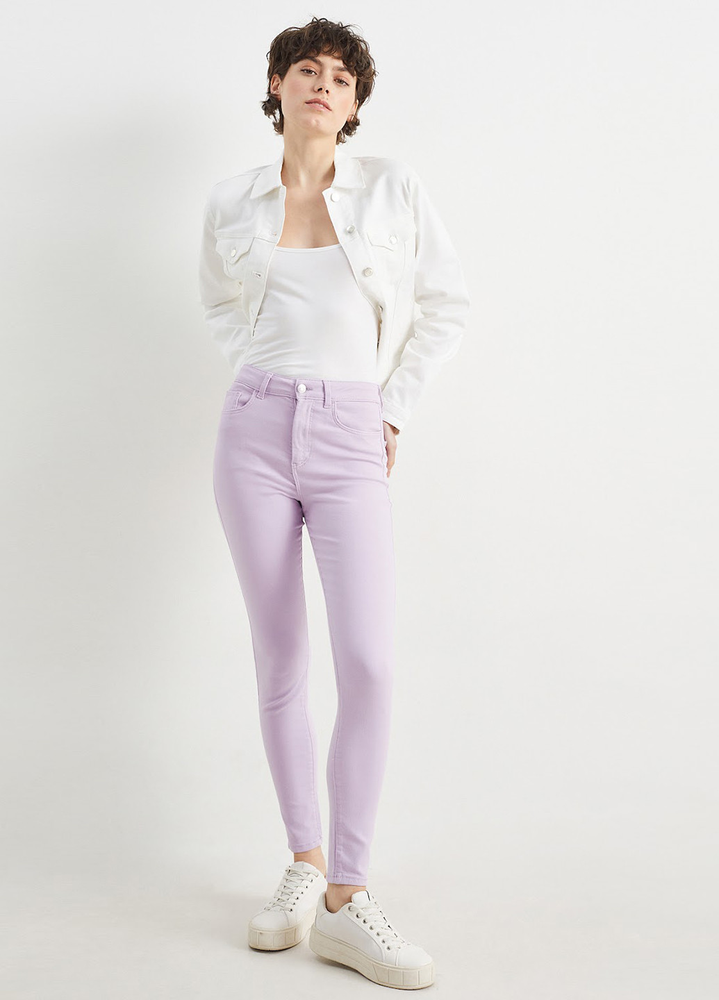 Сиреневые демисезонные джеггинсы C&A