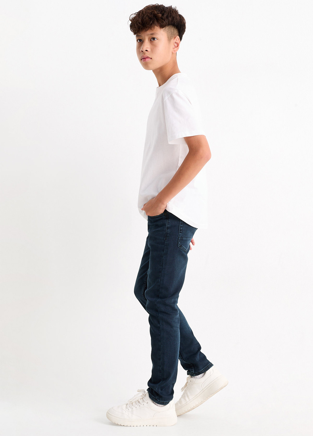 Темно-синие демисезонные скинни джинсы C&A