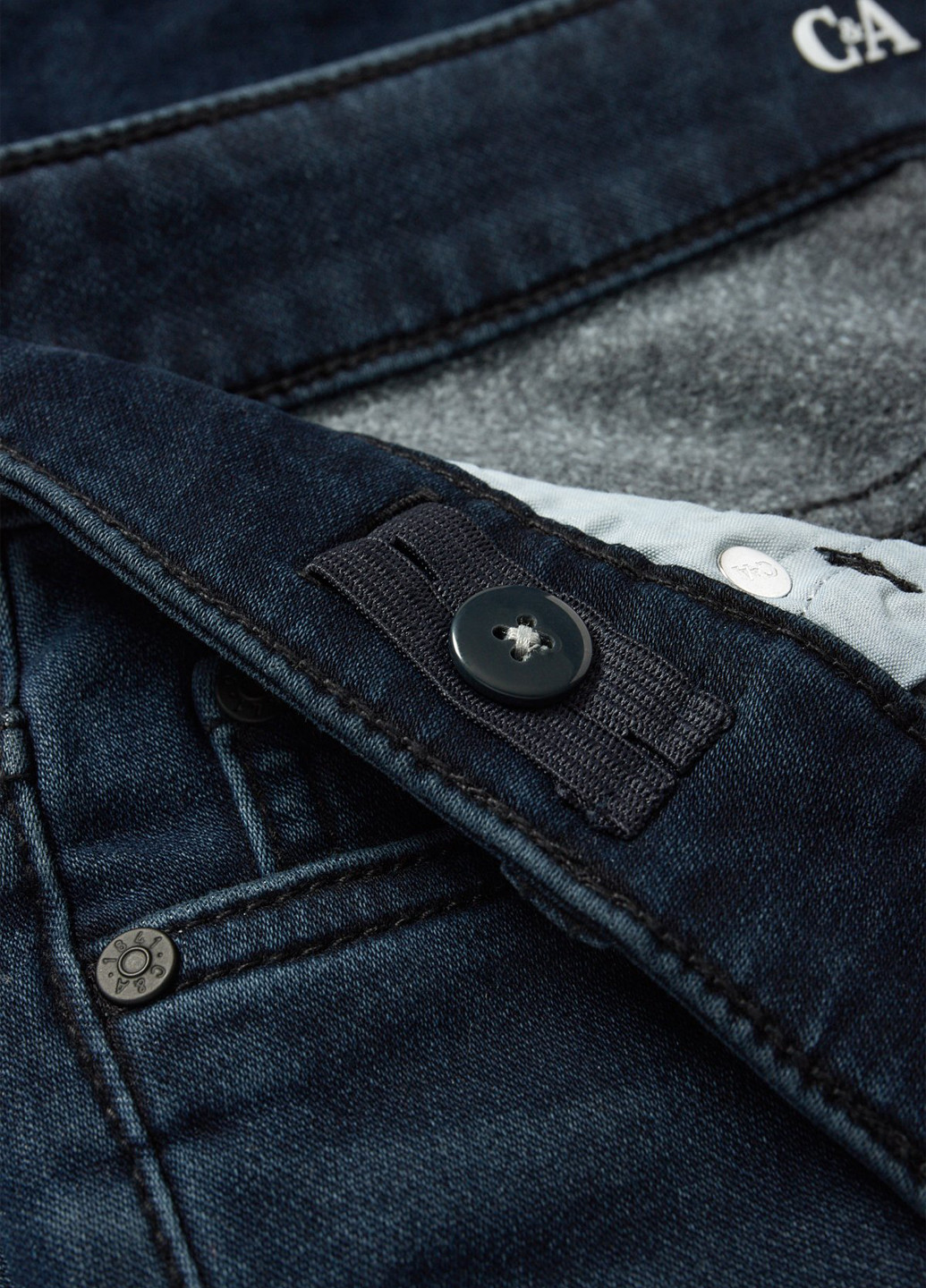Темно-синие демисезонные скинни джинсы C&A
