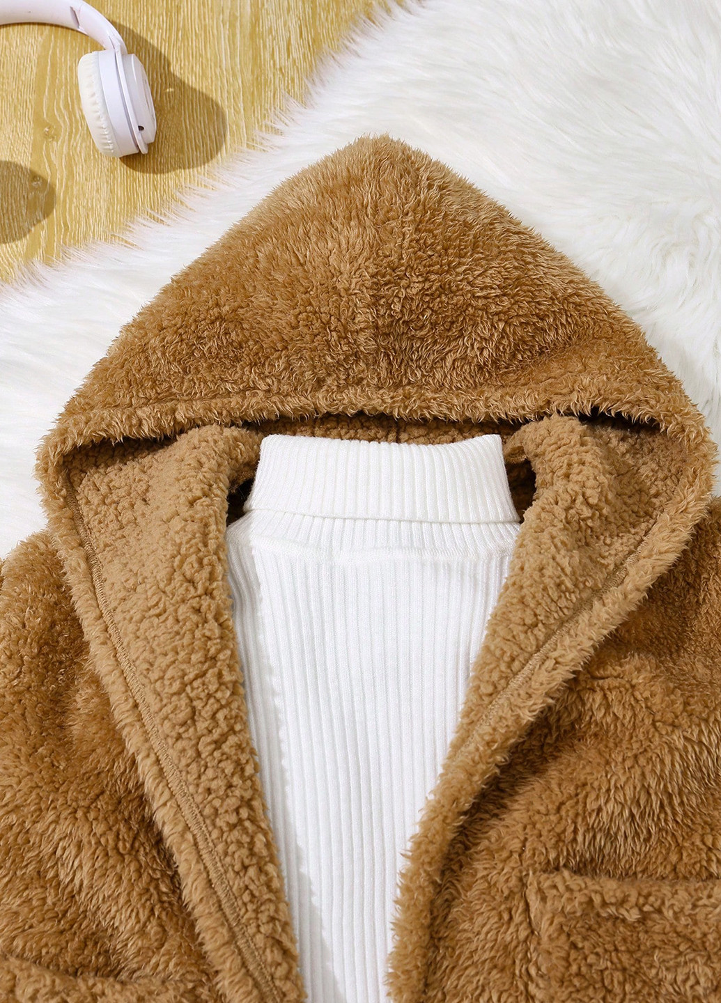 Пісочне демісезонне Пальто однобортне SHEIN