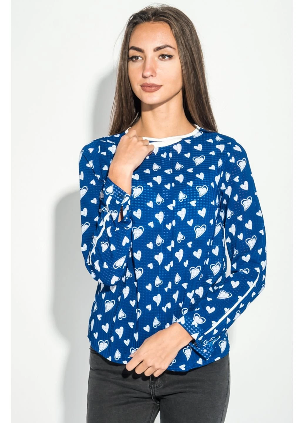 Комбинированная блузка женская 115r170 Kamomile