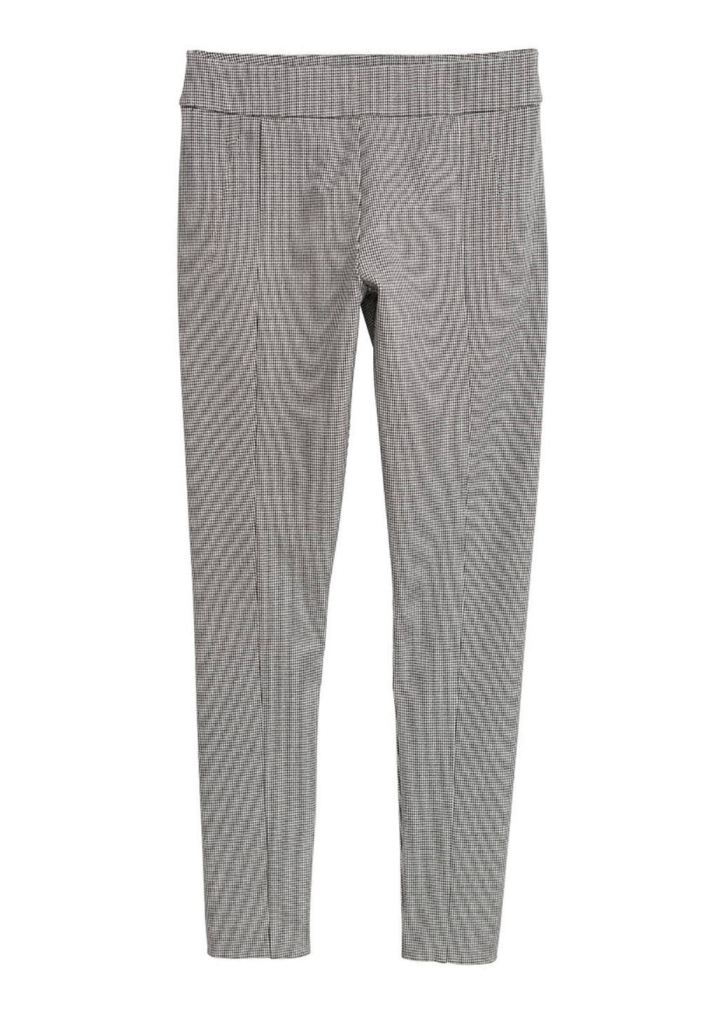 Черно-белые классические демисезонные зауженные брюки H&M