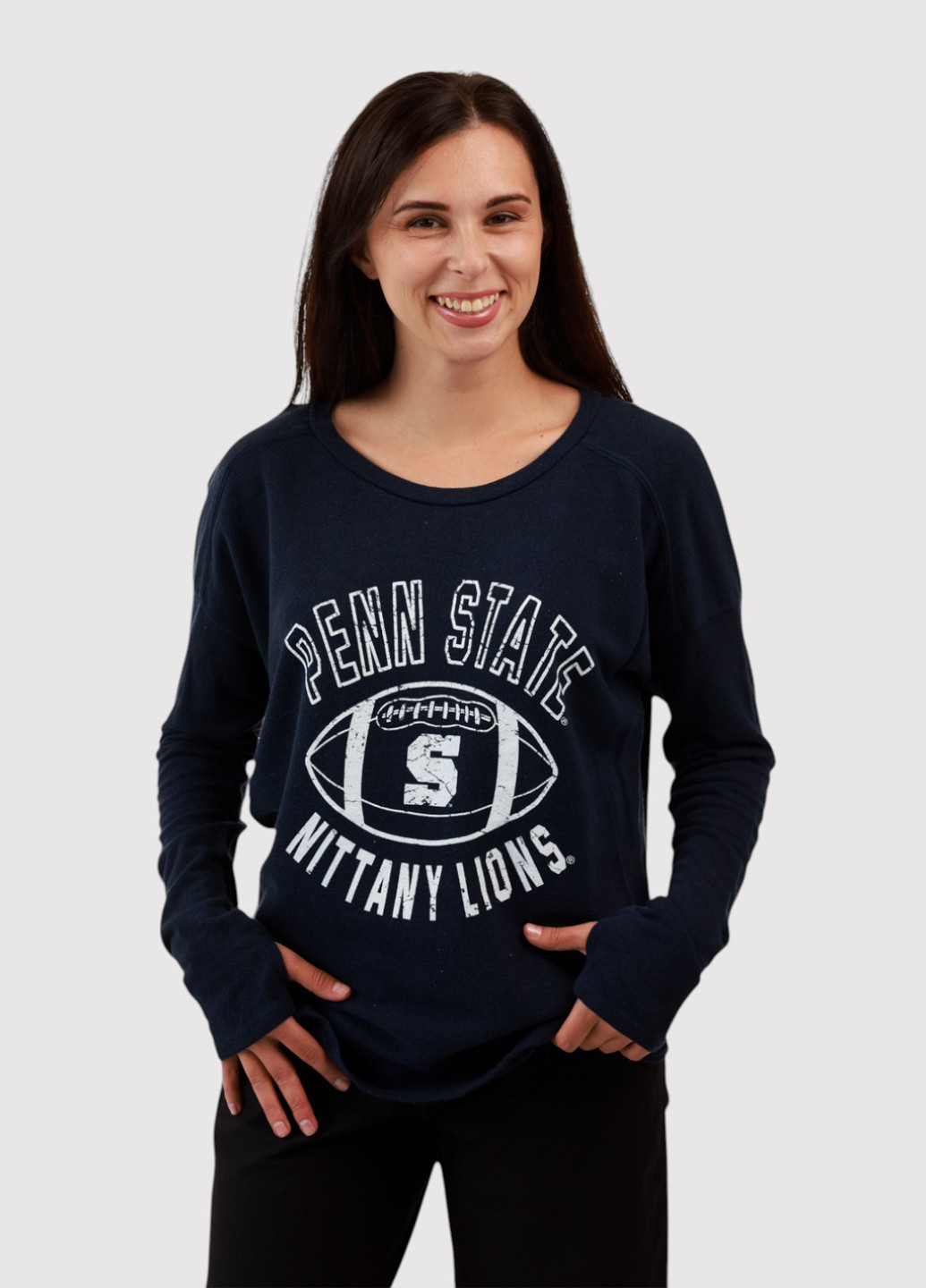 Темно-синій світшот Blue 84 напис без декору (359854790)