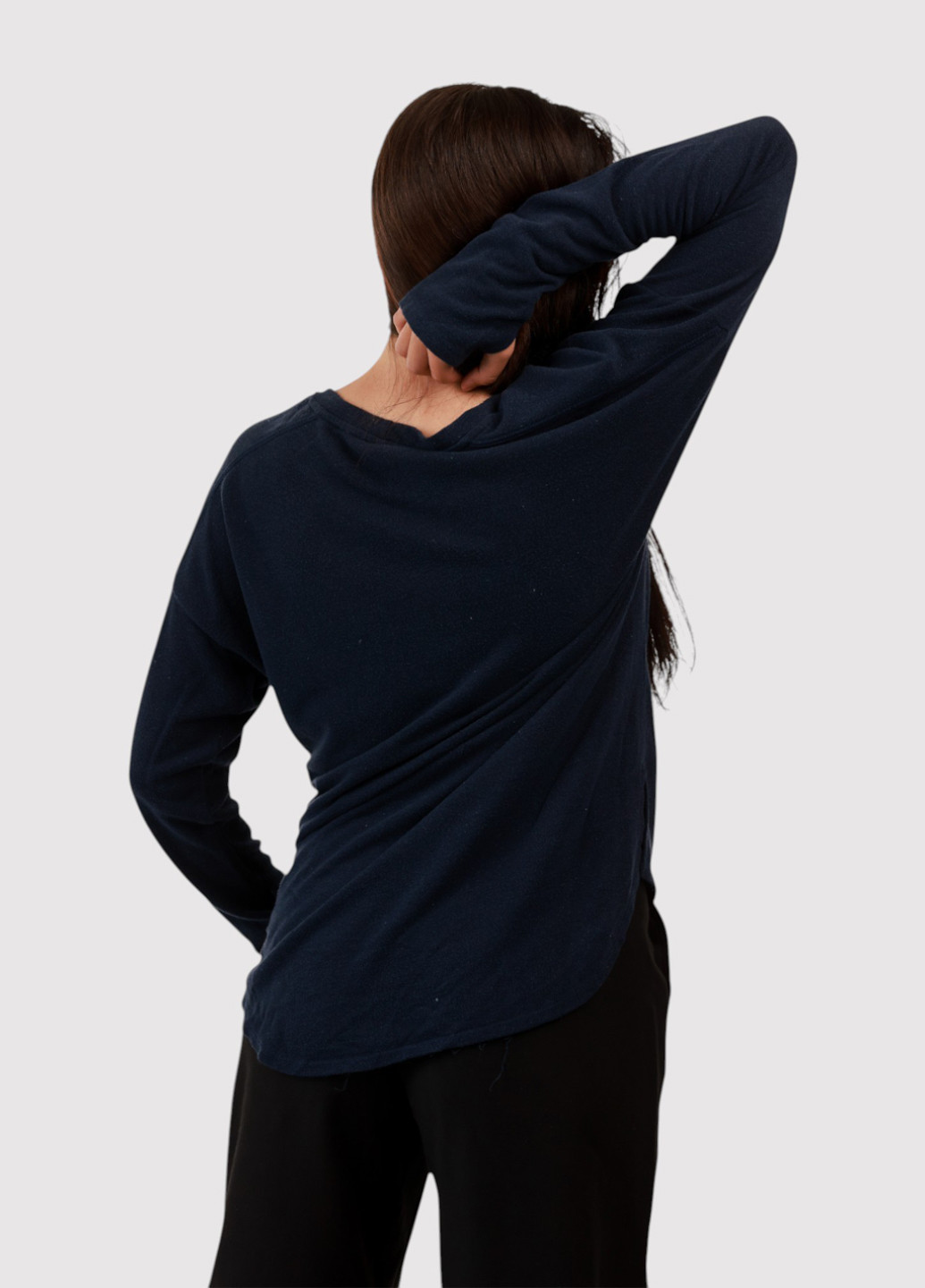 Темно-синій світшот Blue 84 напис без декору (359854790)