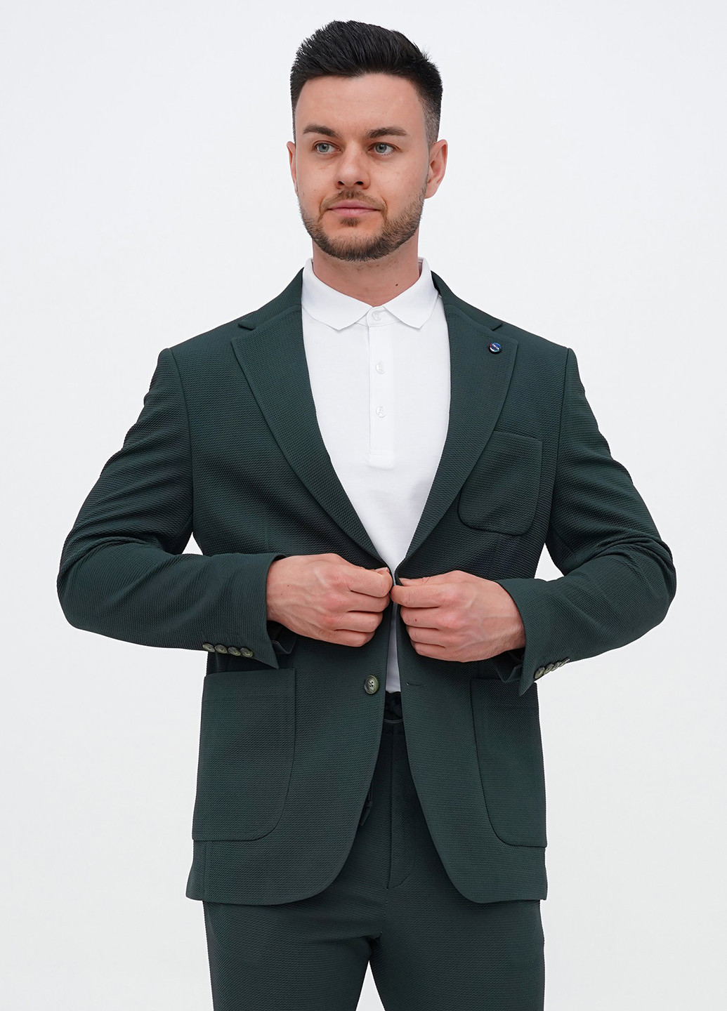 Темно-зелений демісезонний костюм (піджак, штани) брючний Trend Collection