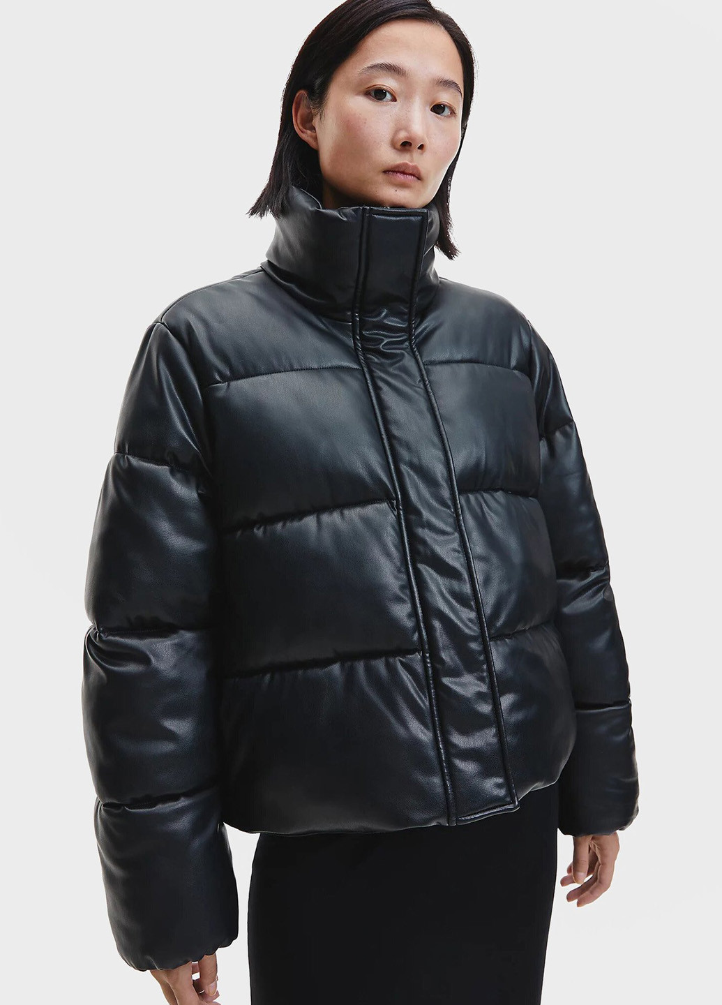 Черная демисезонная куртка Calvin Klein