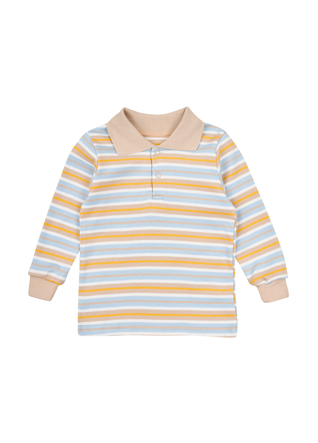 Цветная детская футболка-поло для мальчика Z16 в полоску