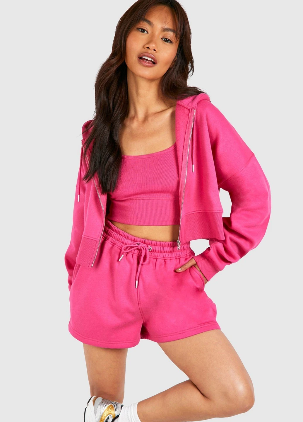 Спортивный костюм (толстовка, шорты) Boohoo (329998672)