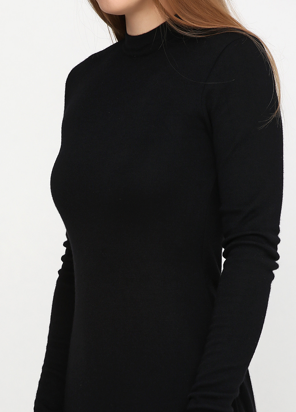 Черное кэжуал платье футляр, платье-водолазка Ralph Lauren однотонное